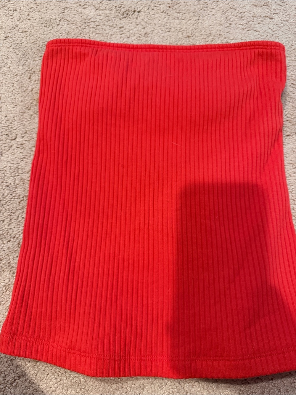 Old navy Red Ribbed strapless top sz XS